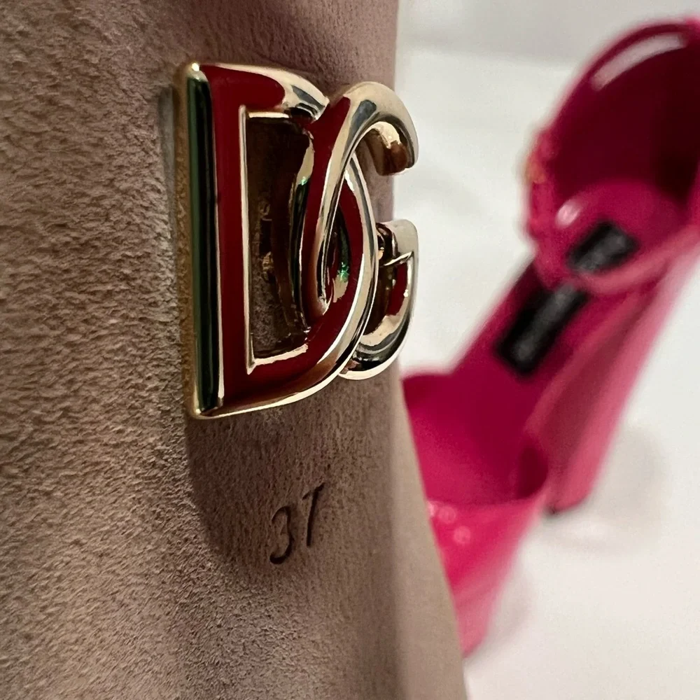 Dolce and Gabbana Polished calfskin platform Pumps